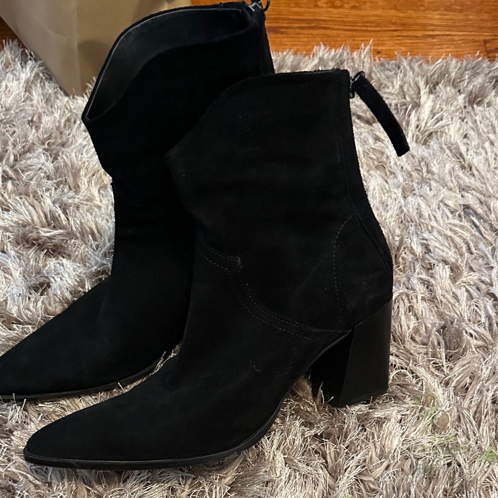 Zara Black Heeled Boots